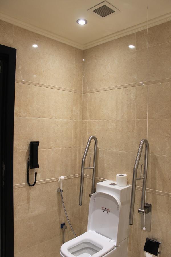 アル スルタン ビーチ リゾート アル・ホール エクステリア 写真 A toilet with a grab rail